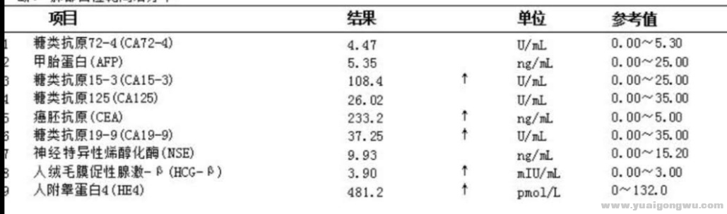 肿瘤指标